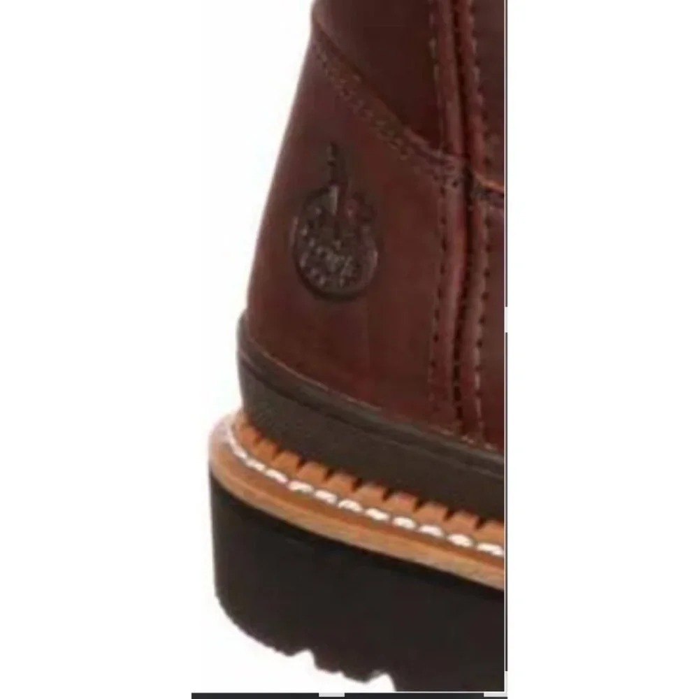 Georgia® Giant Wellington Pull-on work boot Soggy Brown Leather Men’s Size 12 M